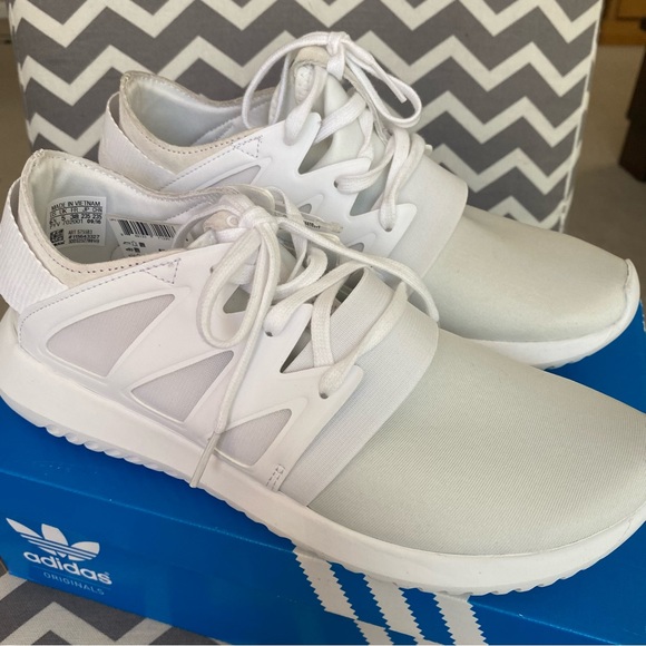 ADIDAS WHITE TUBULAR VIRAL - Picture 9 of 12